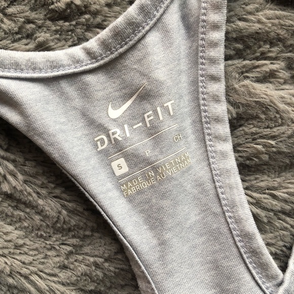Nike Dri-Fit Light Grey Racerback Workout Tank - Picture 3 of 5